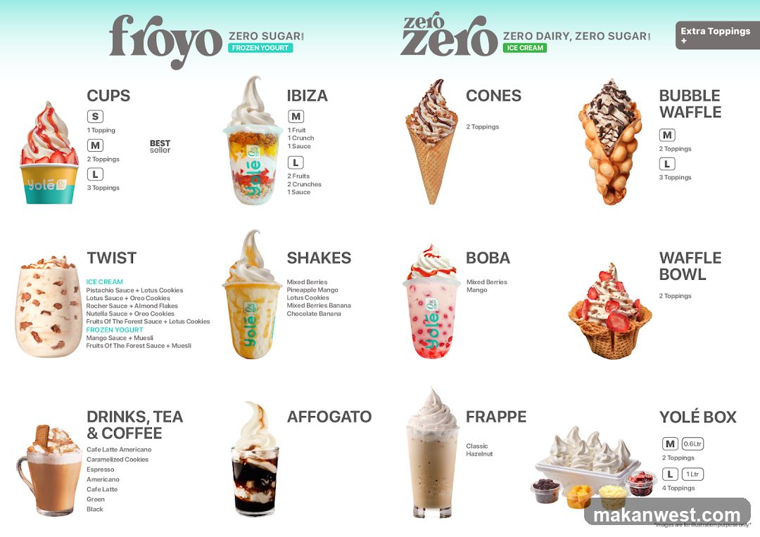 Yolé Menu