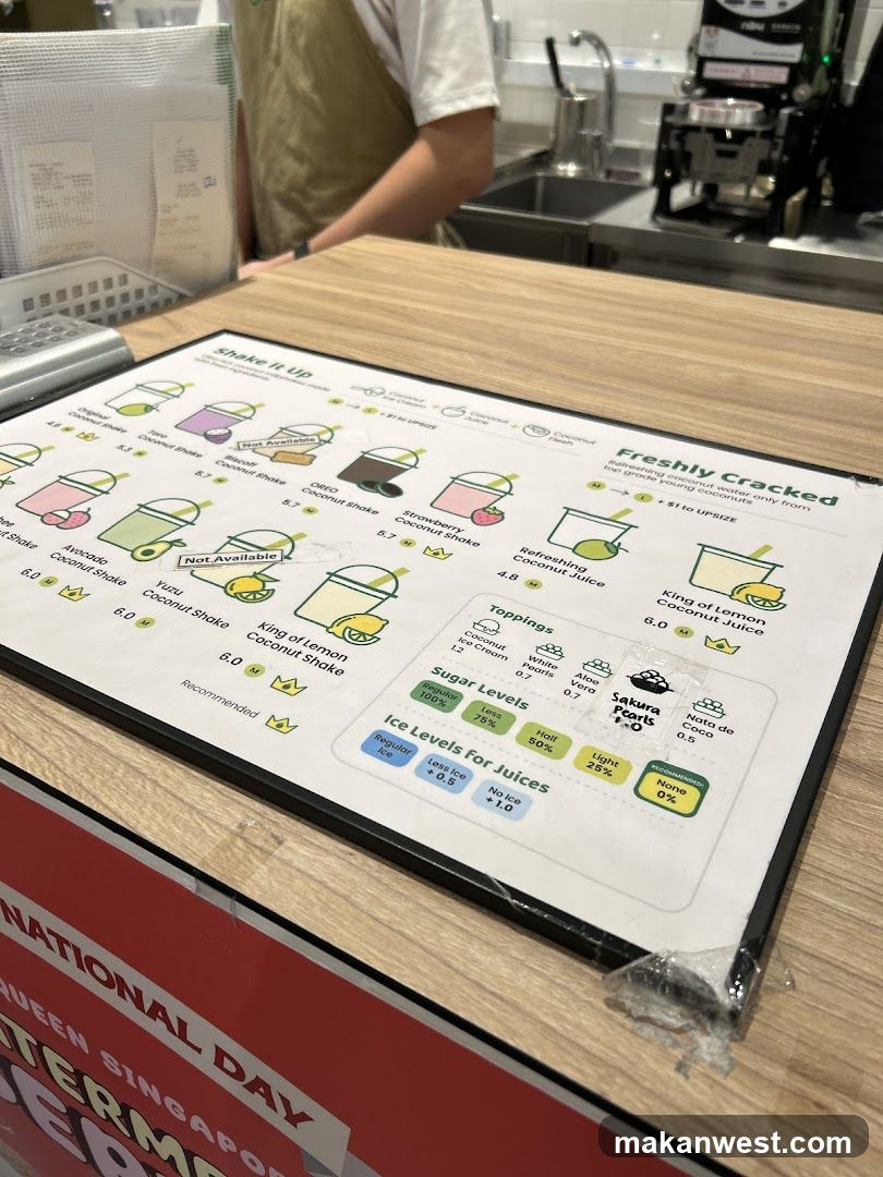 Shake It Up & Freshly Cracked Menu