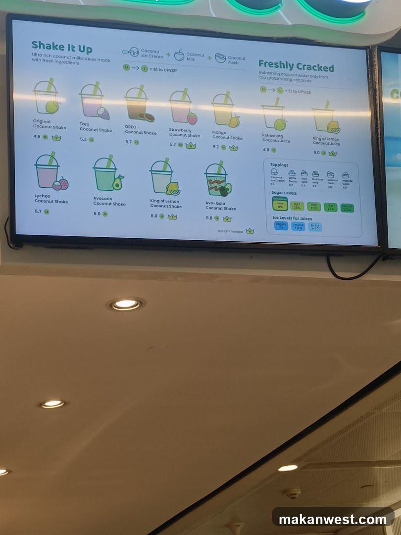 Shake It Up & Freshly Cracked Menu