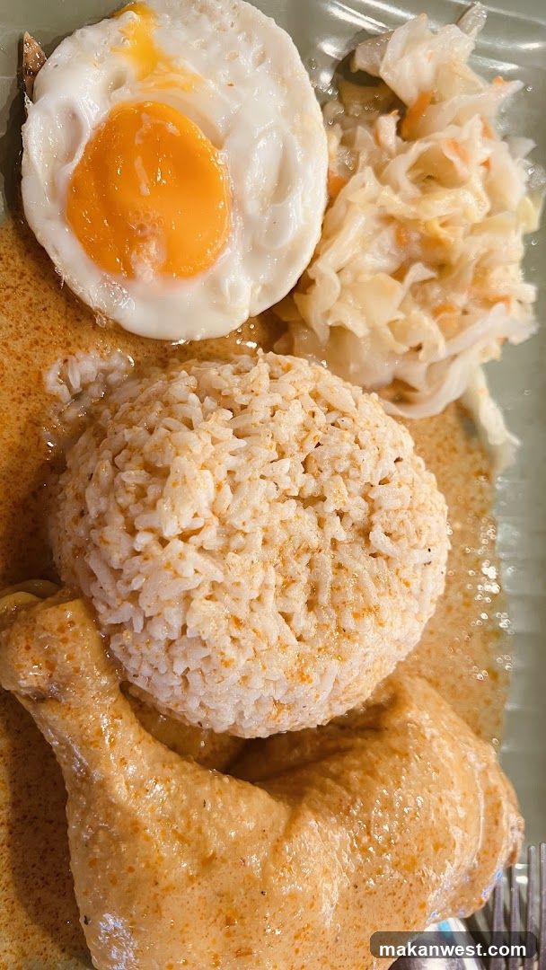 Chicken Curry with Rice and Fried Egg