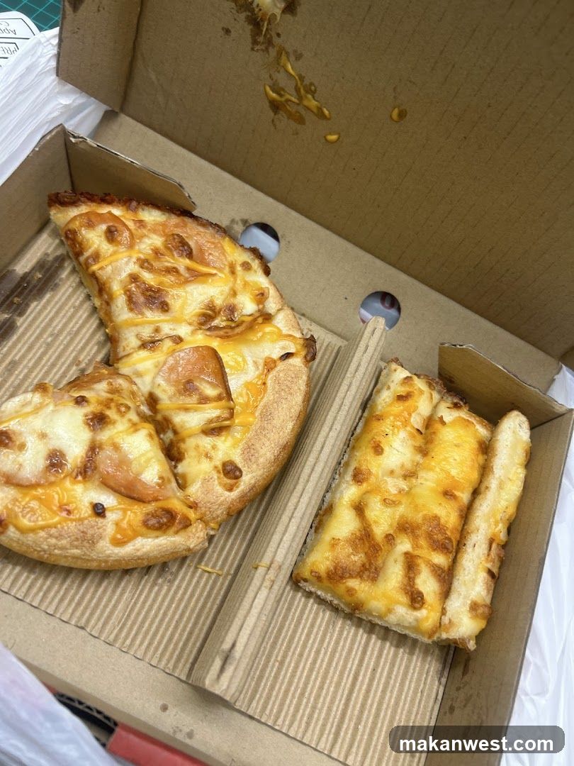 Pizza Slices and Breadsticks