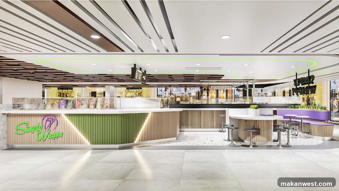 Modern Food Stall with Seating