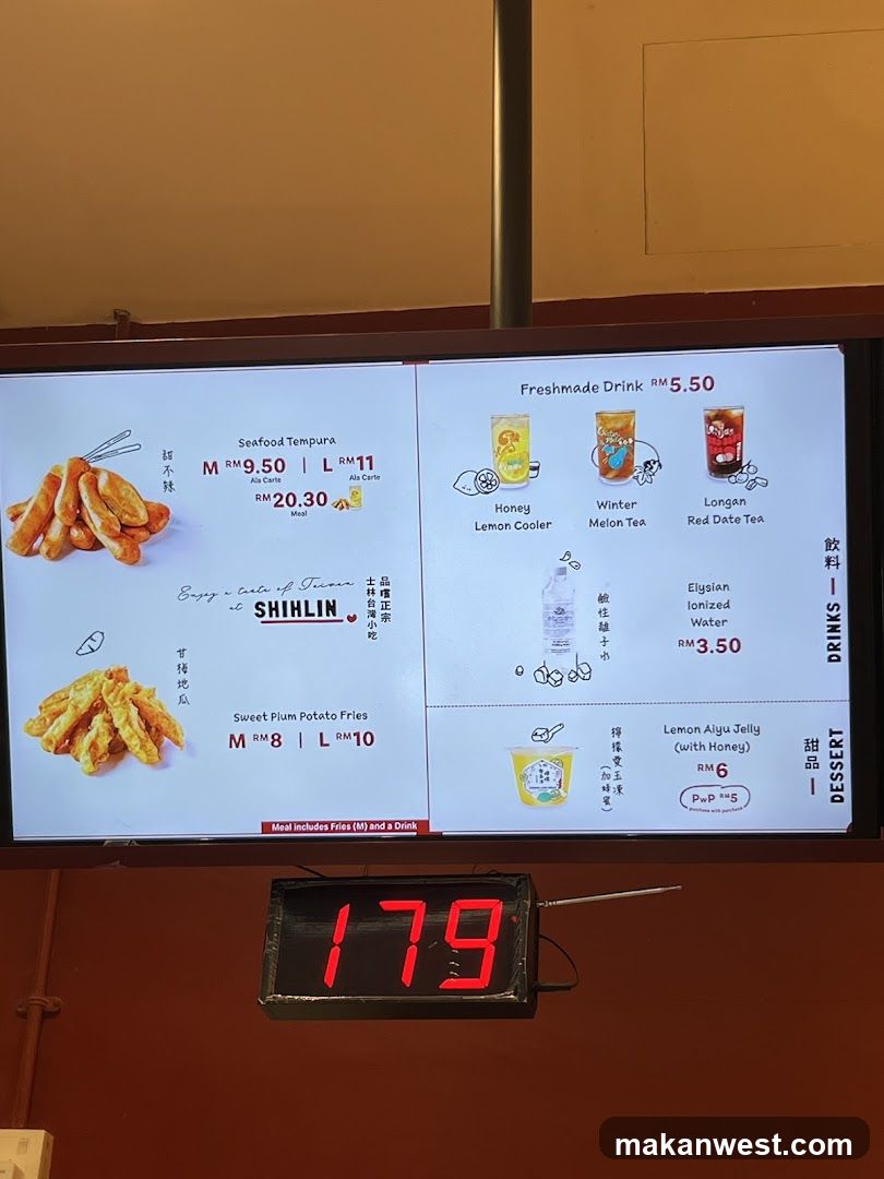 SHIHLIN Menu