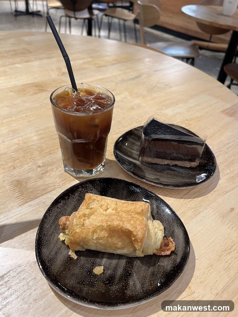 Coffee and pastries on a table