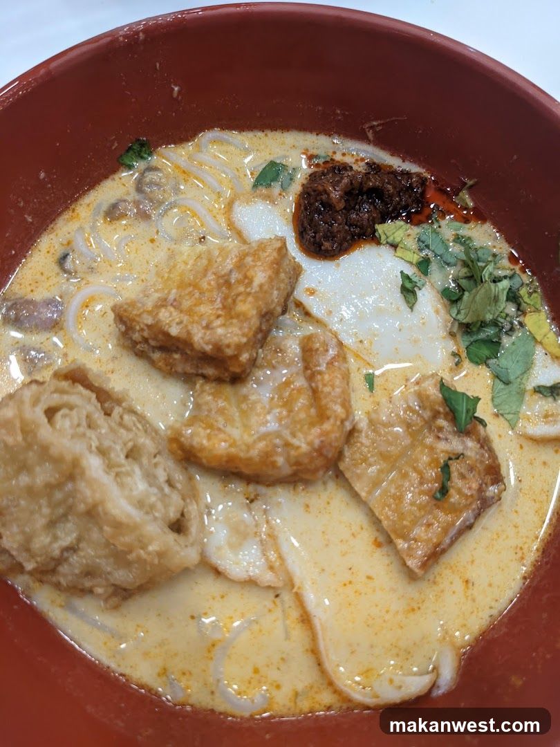 Laksa with Tofu and Egg