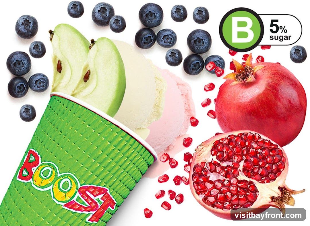 Boost Drink with Fruits and Ice Cream