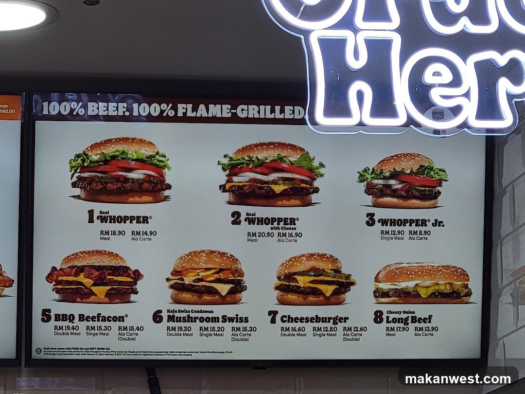 Burger Menu Display