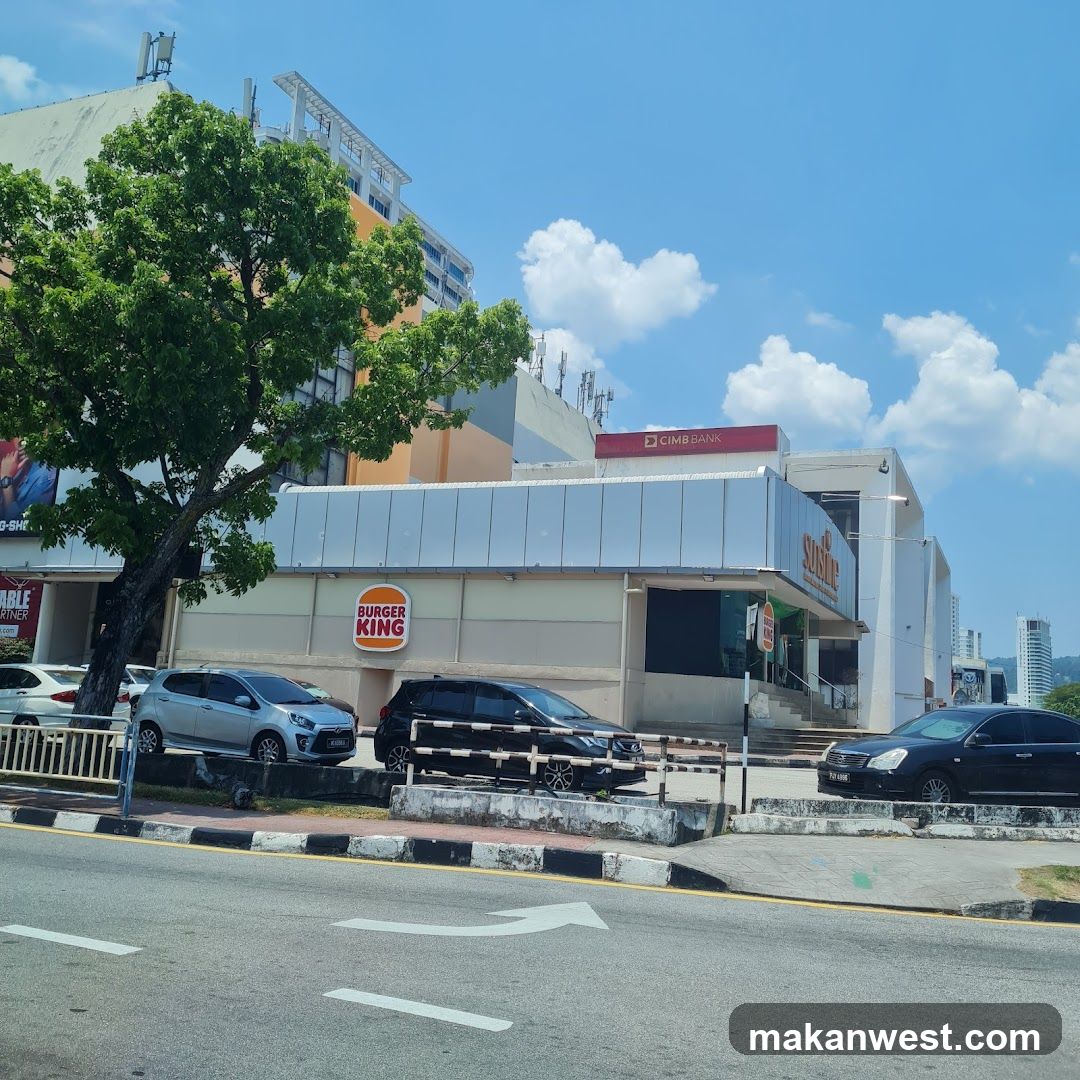 Burger King storefront with Cimb Bank signage