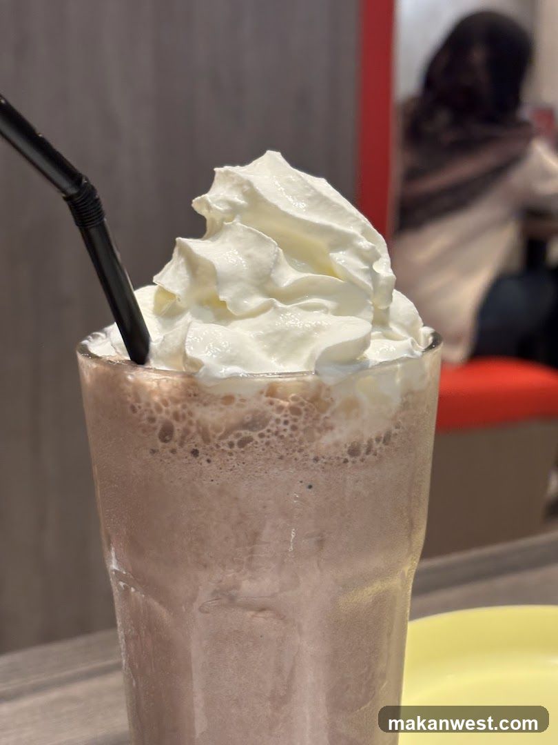Chocolate Milkshake with Whipped Cream