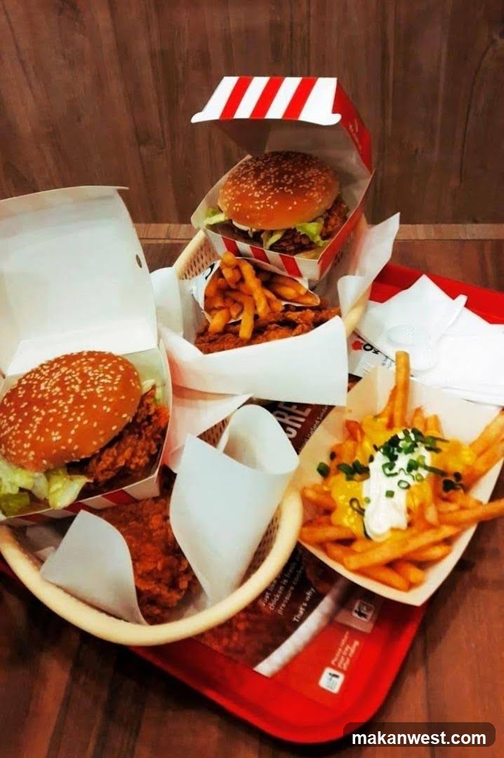 Fast Food Meal Spread