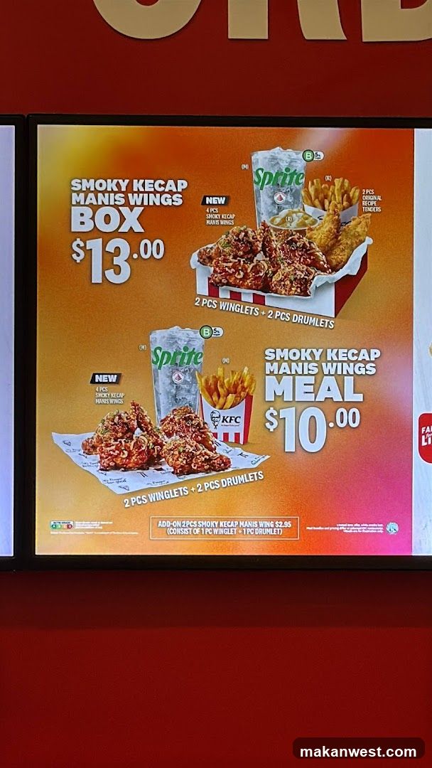 KFC Smoky Kecap Manis Wings Promotion Display