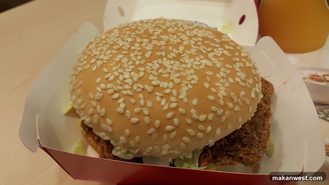 Fried Chicken Burger in Takeout Box