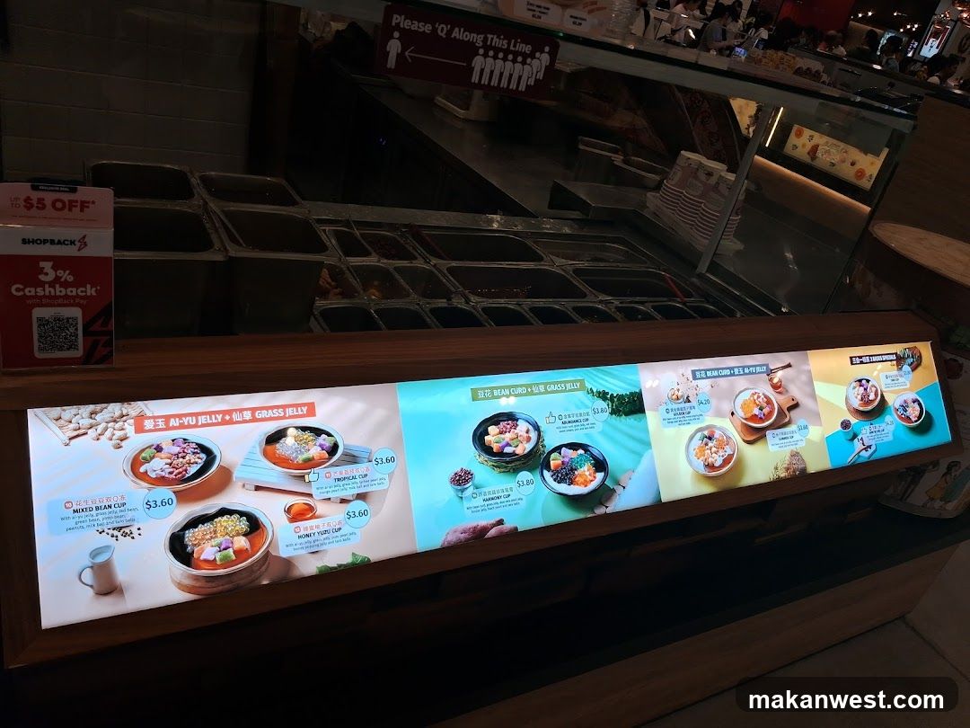 Grass Jelly Menu Display