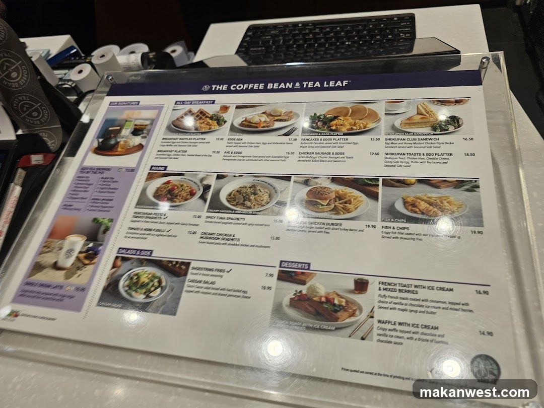 The Coffee Bean & Tea Leaf Menu