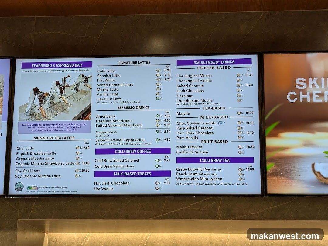 Teapresso & Espresso Bar Menu Board
