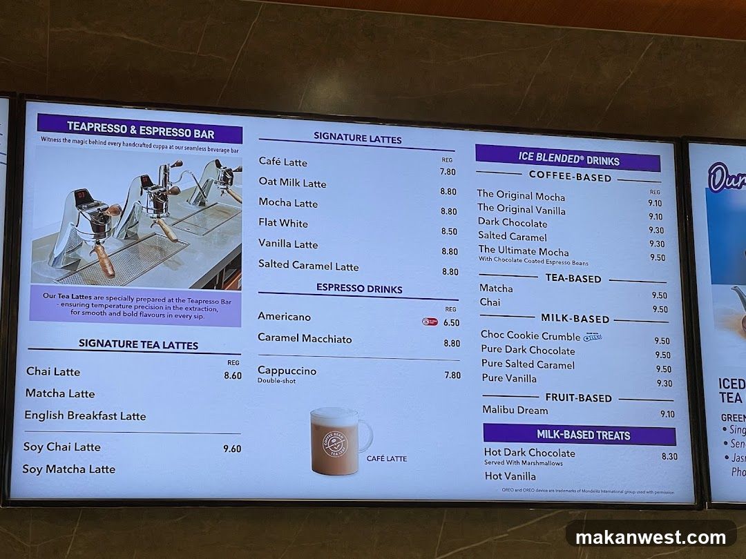 Teapresso & Espresso Bar Menu Board