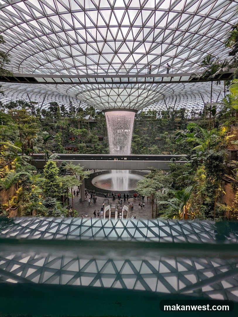 Indoor Waterfall and Greenery