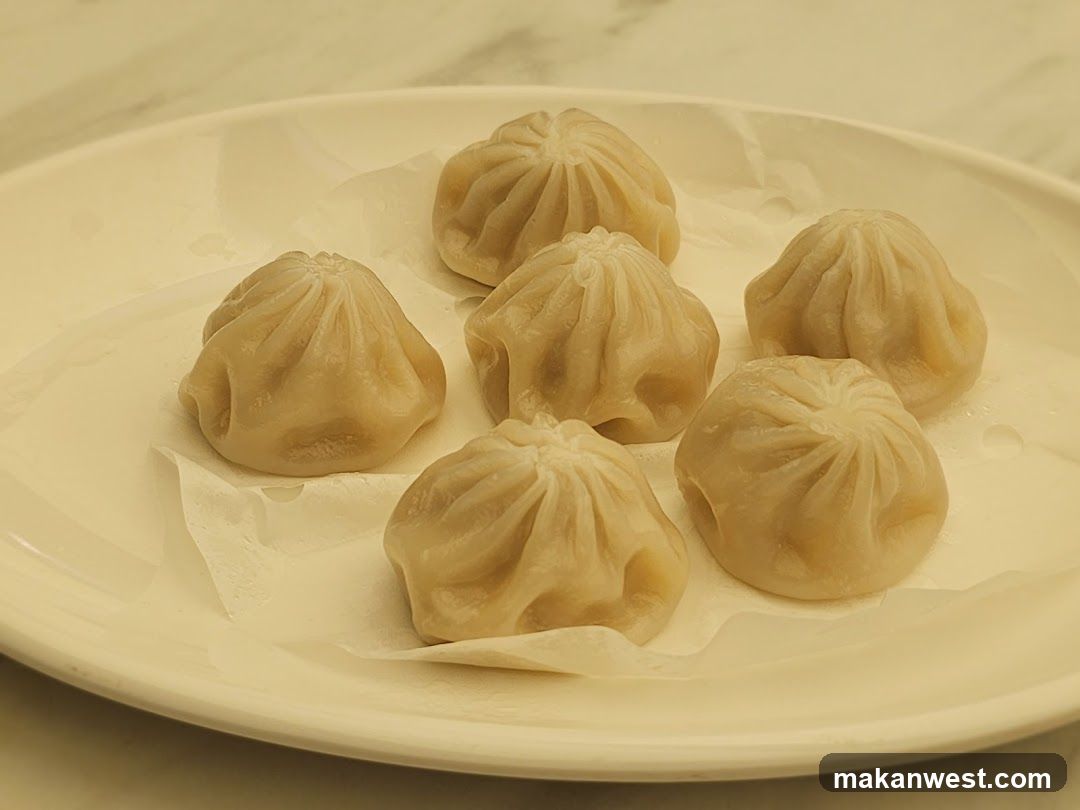 Steamed Dumplings on a Plate