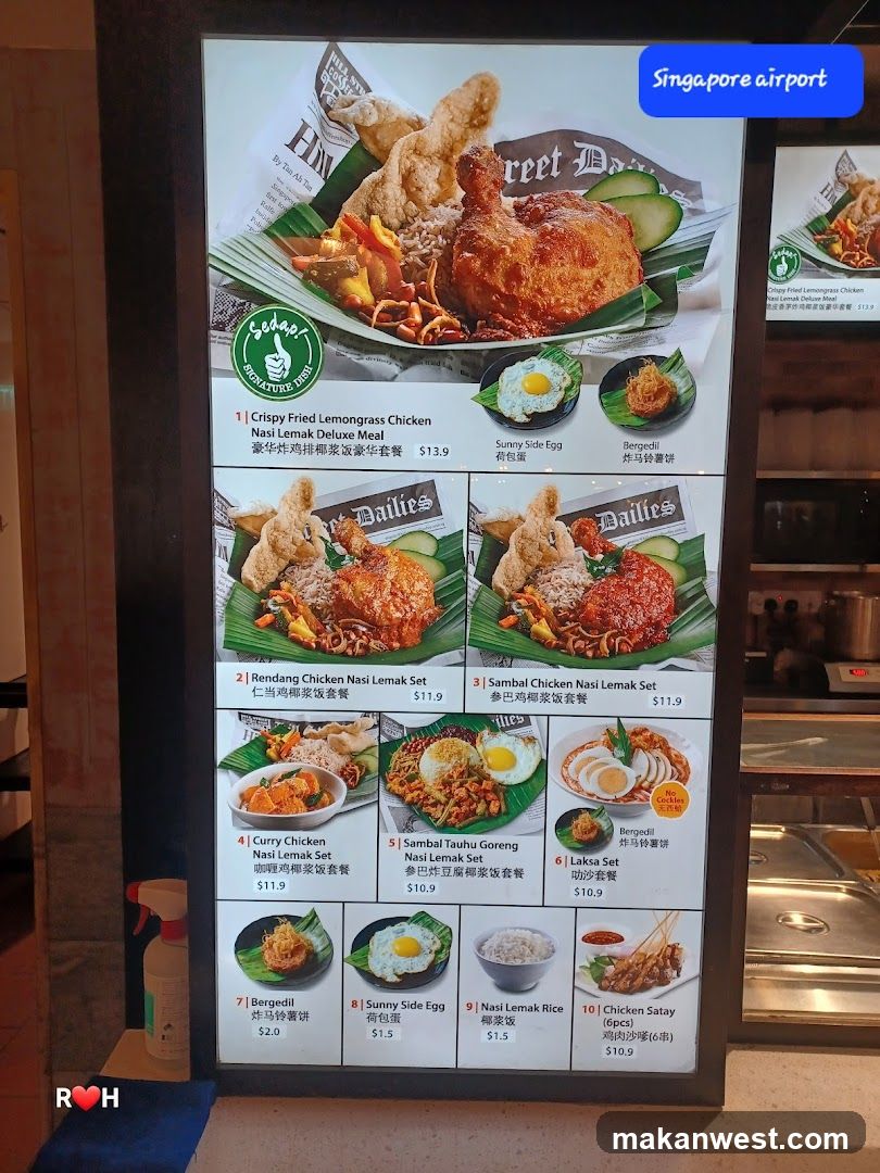 Nasi Lemak Menu Board