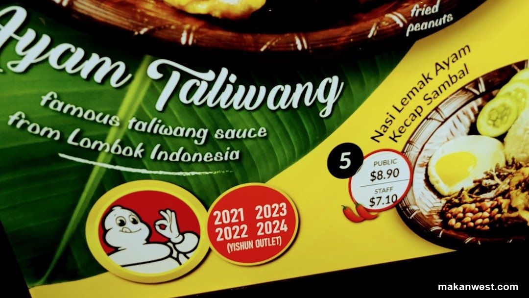 Ayam Taliwang Menu Display