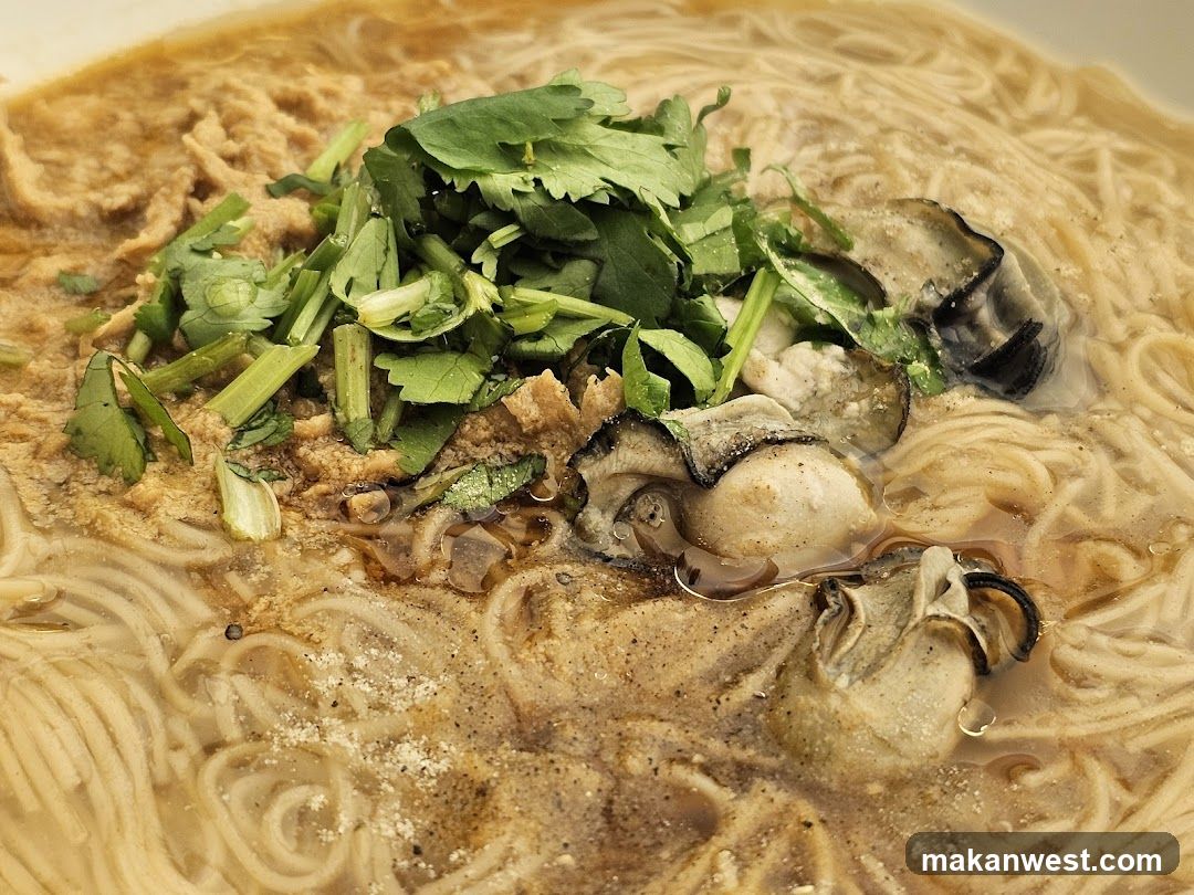 Oyster Noodle Bowl with Cilantro