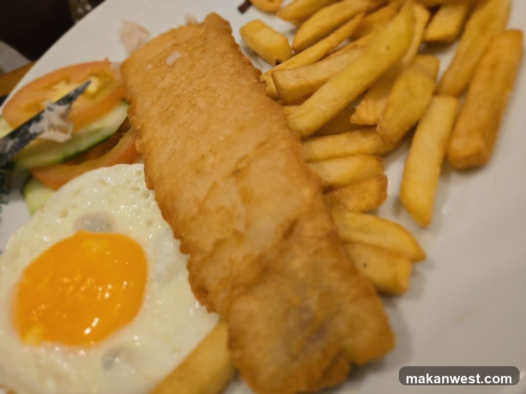 Fish and Chips with Fried Egg