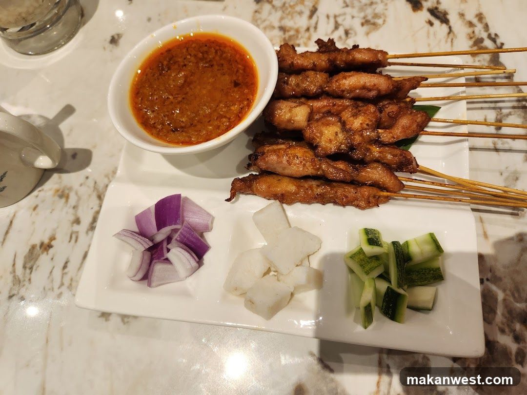 Sate Ayam with Side Dishes