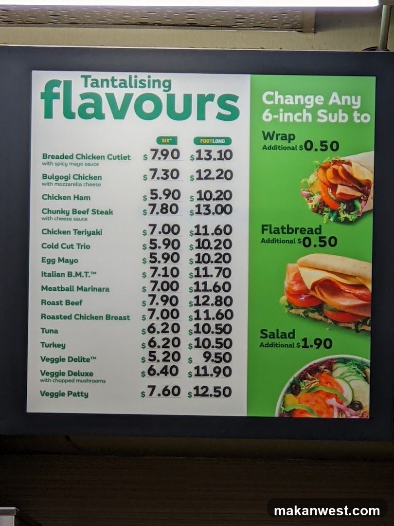 Tantalising Flavours Menu Board
