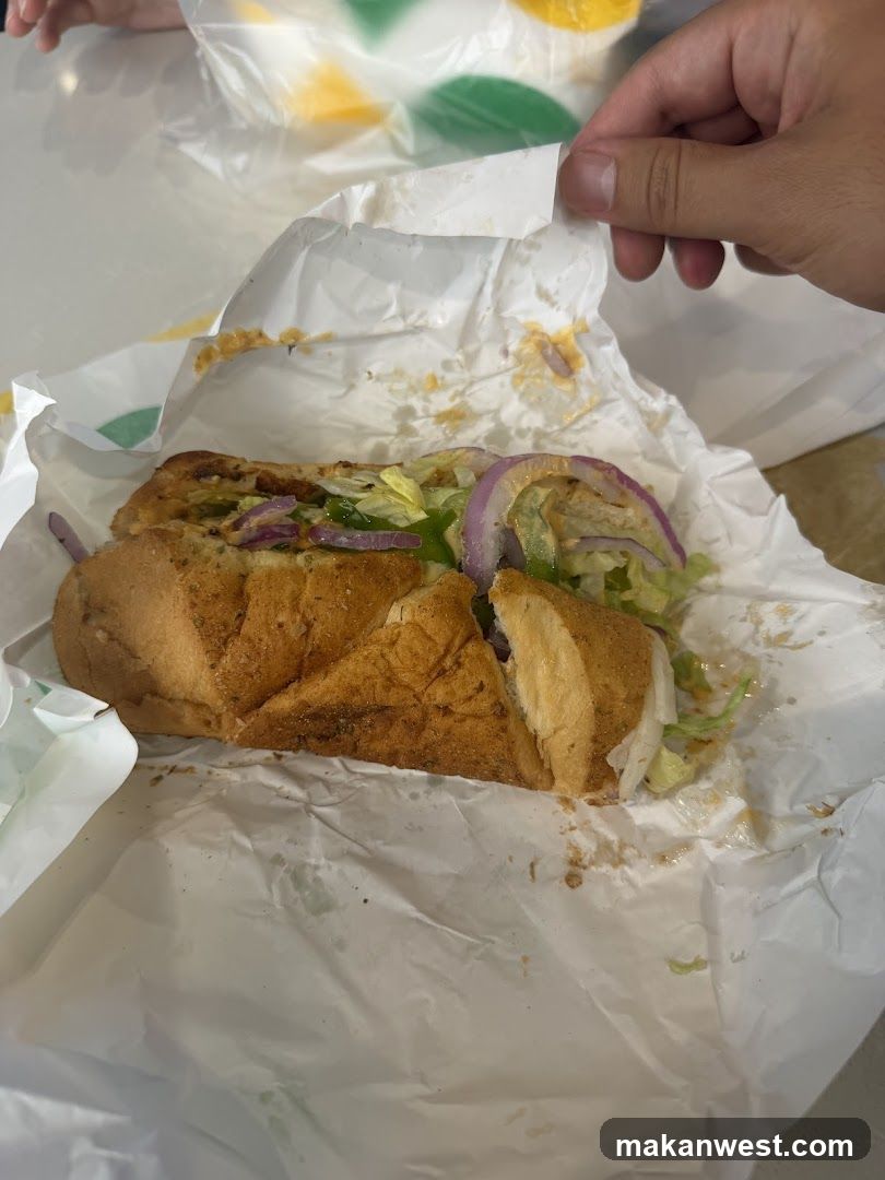 Sub Sandwich on Wrapping Paper