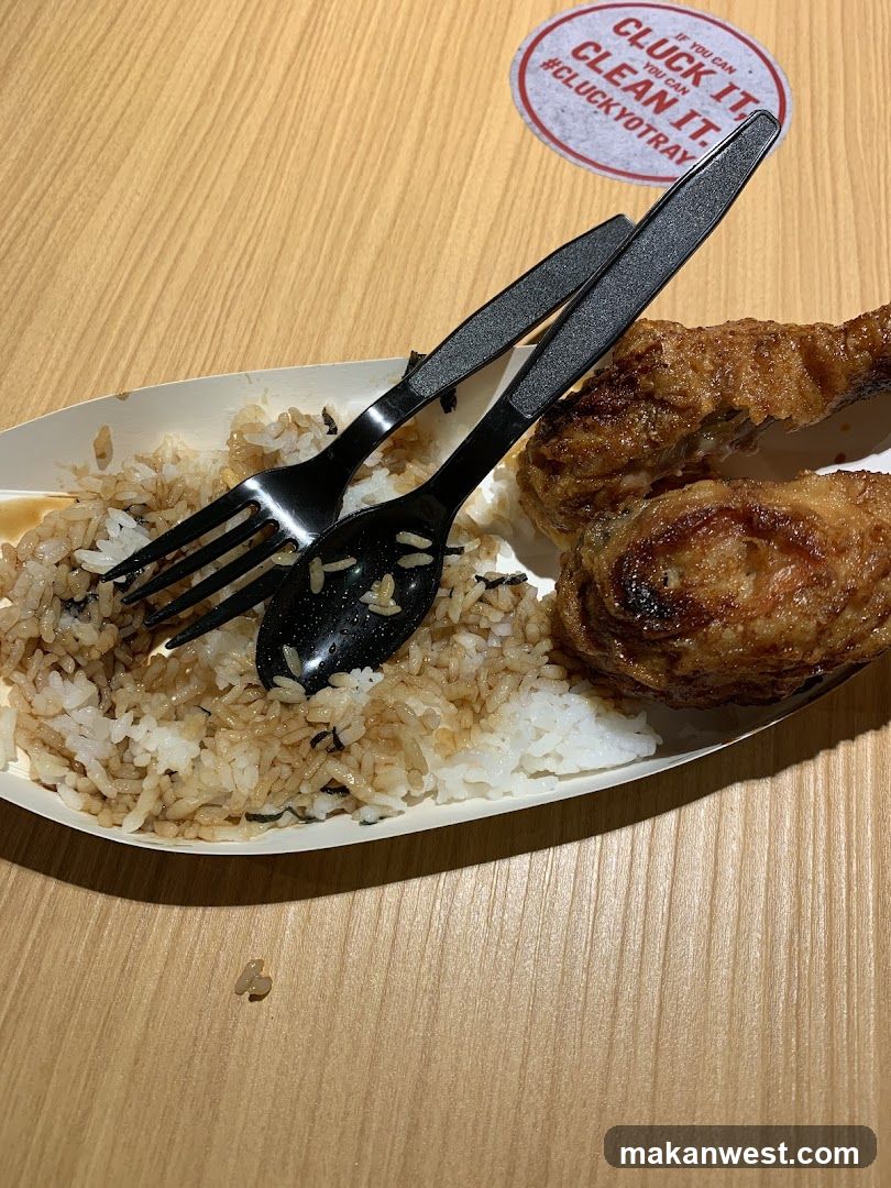 Fried Chicken and Rice Meal