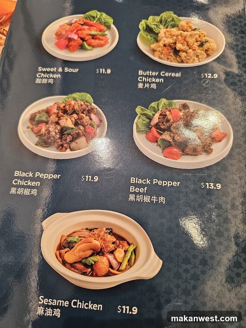 Chinese Cuisine Menu Page