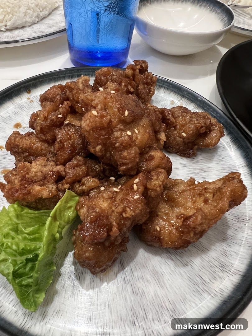 Fried Chicken with Rice and Soup