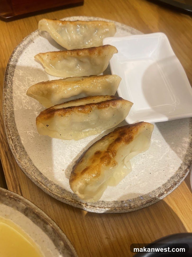 Gyoza on a plate