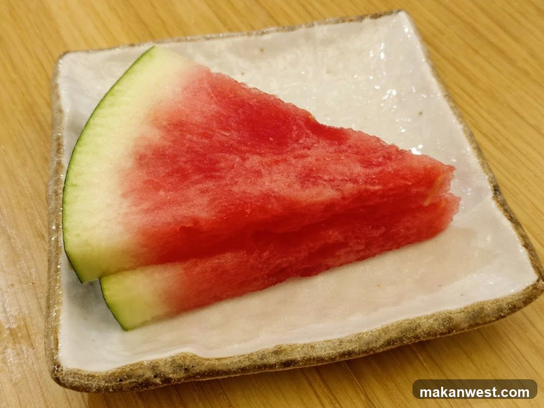 Watermelon Slice on Plate