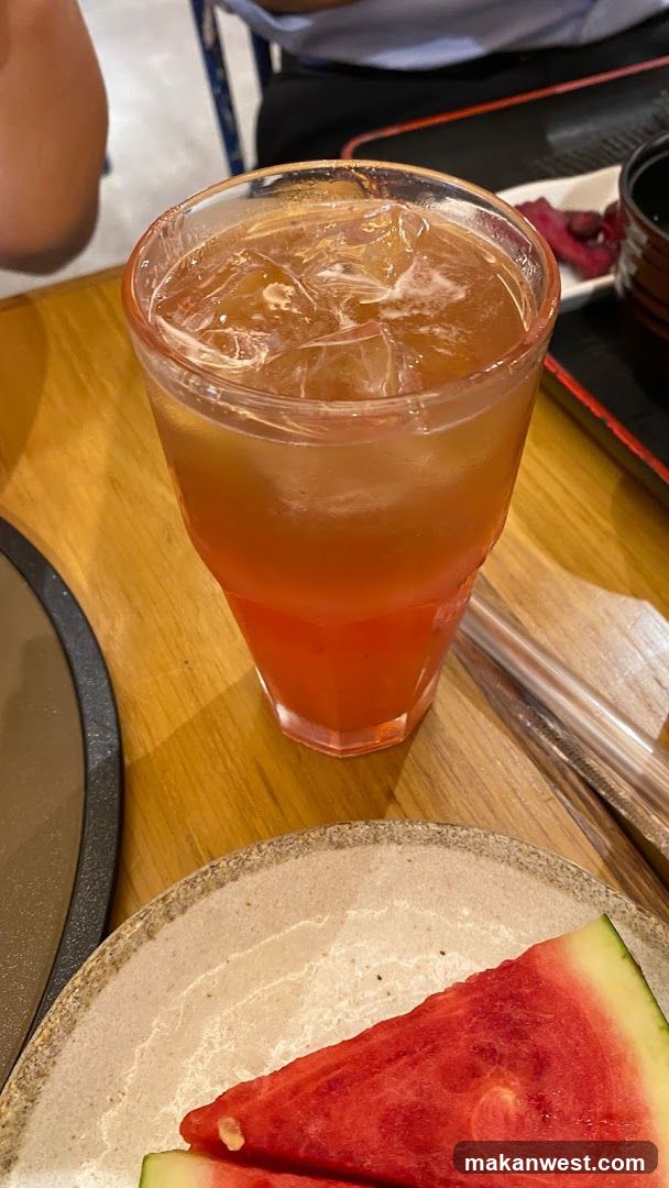 Iced Drink and Watermelon Slice