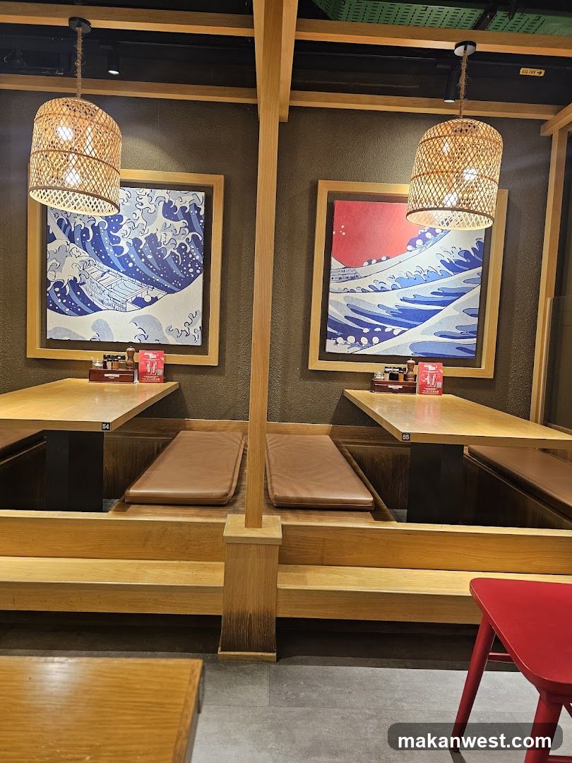 Restaurant Interior with Japanese Art