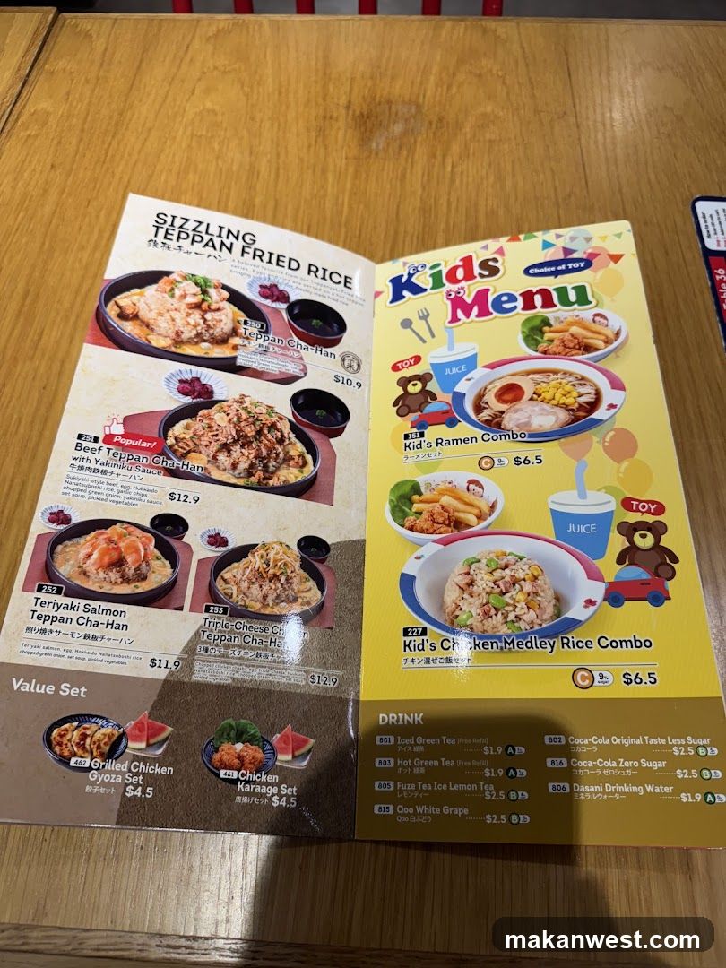 Sizzling Teppan Fried Rice & Kids Menu