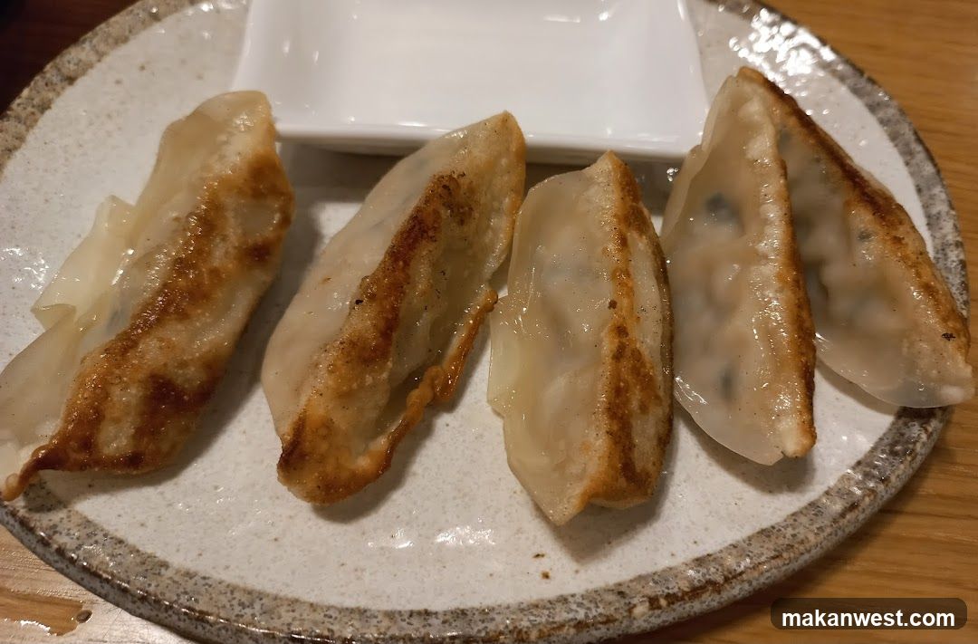 Gyoza on a plate