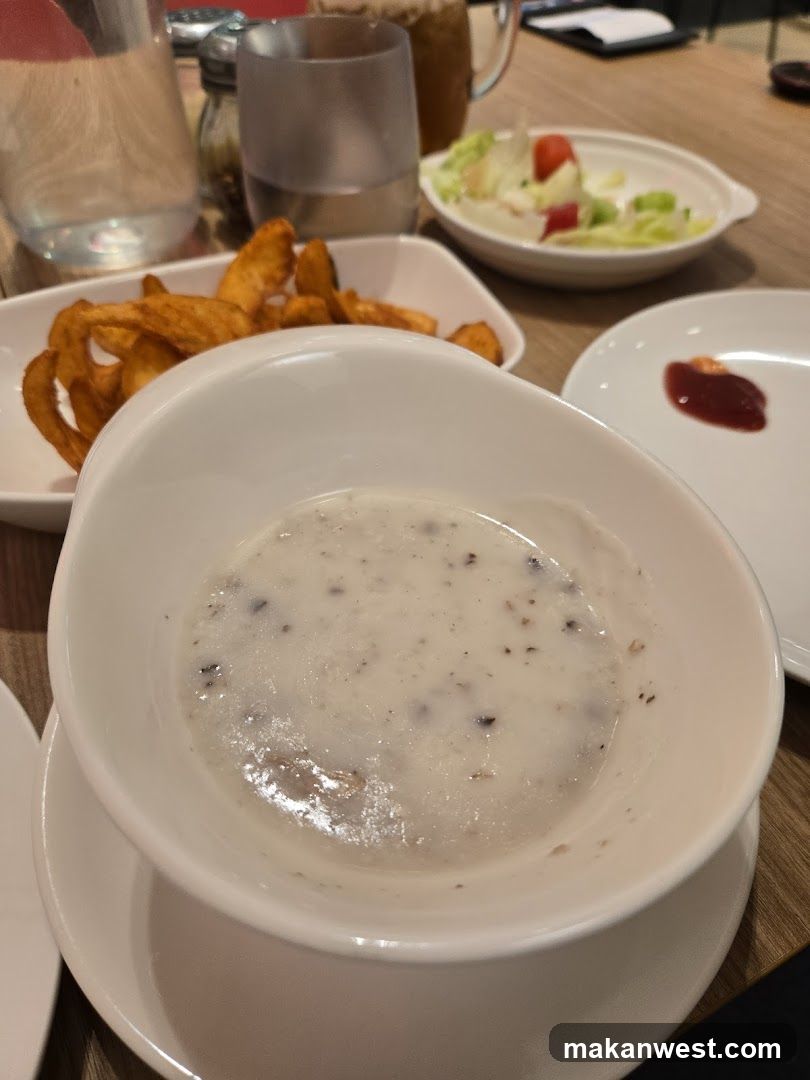 Dining Table with Soup and Sides