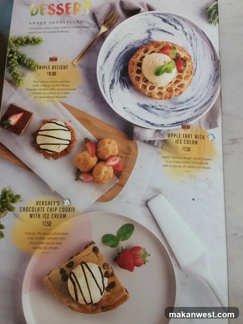 Dessert Menu Page
