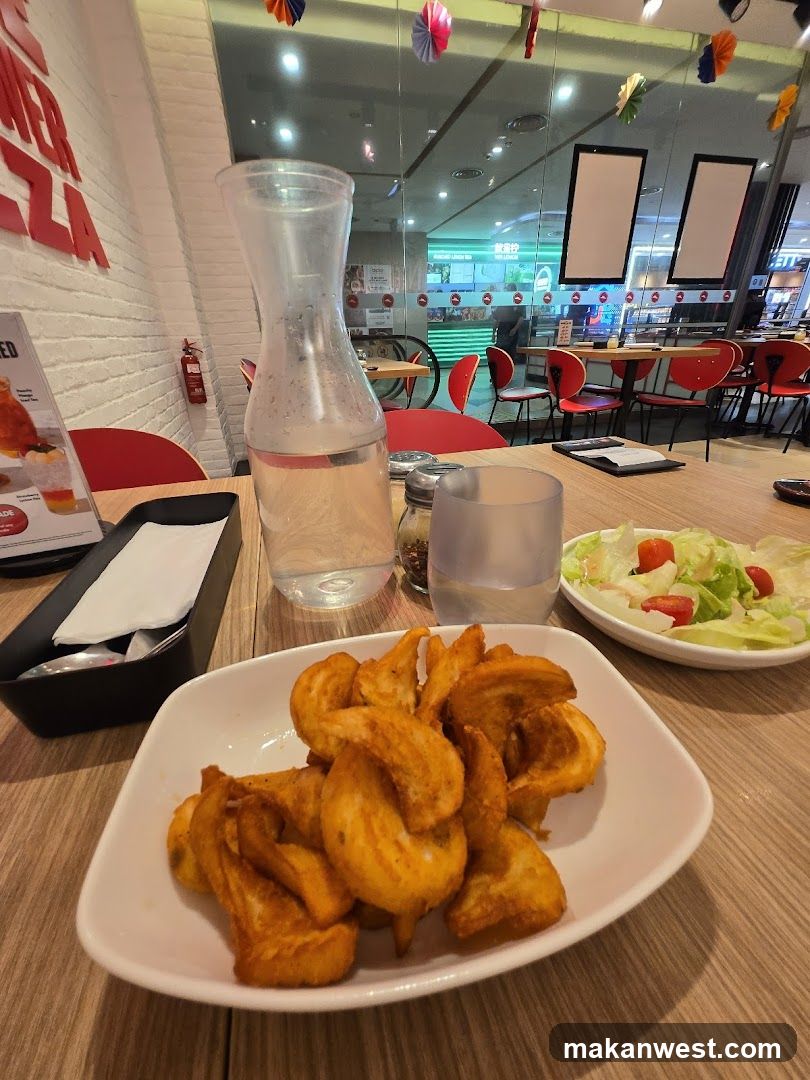 Restaurant Interior with Food and Drink