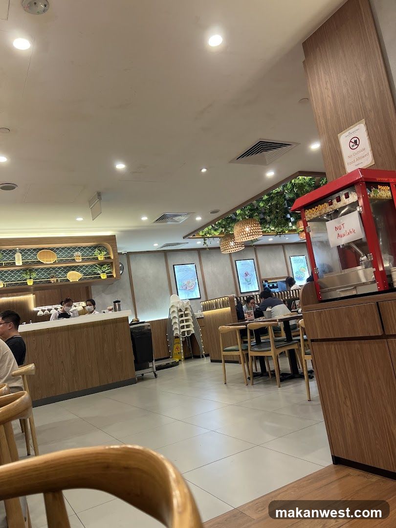 Restaurant Interior with Food Service Area