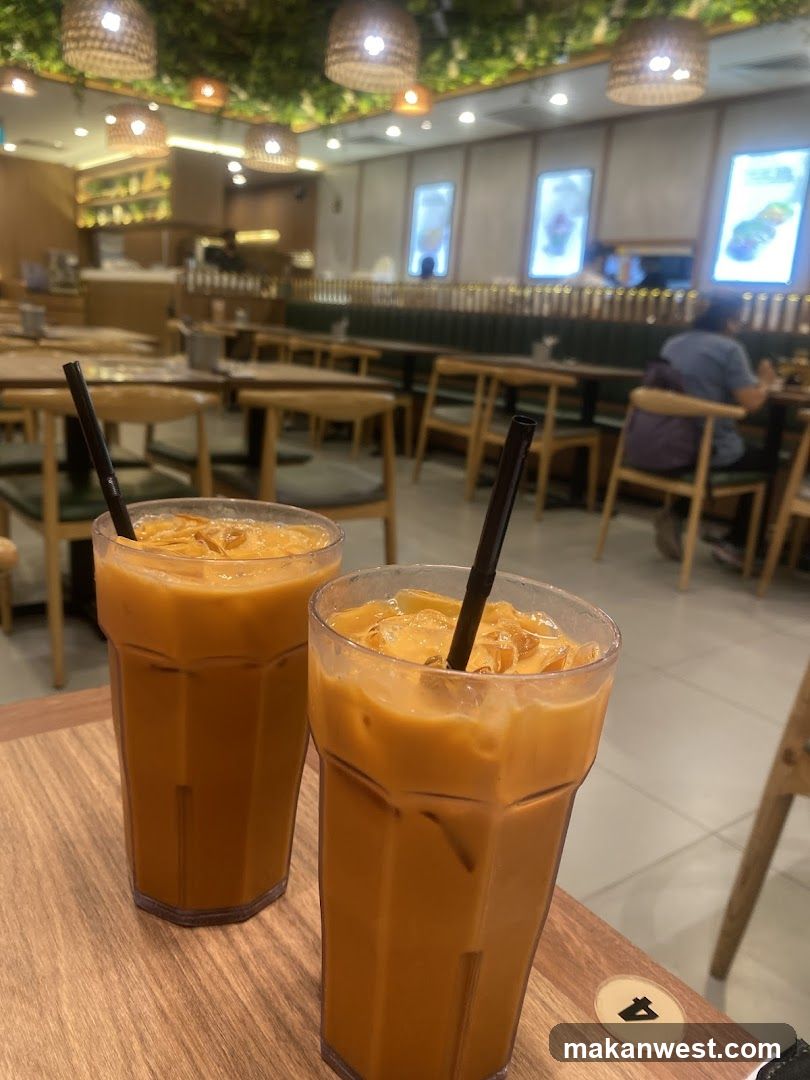 Iced Coffee Drinks in a Cafe Interior
