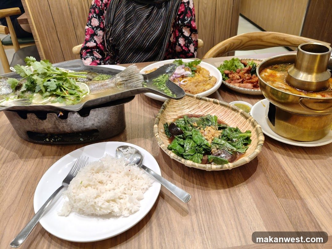 Thai-style meal spread