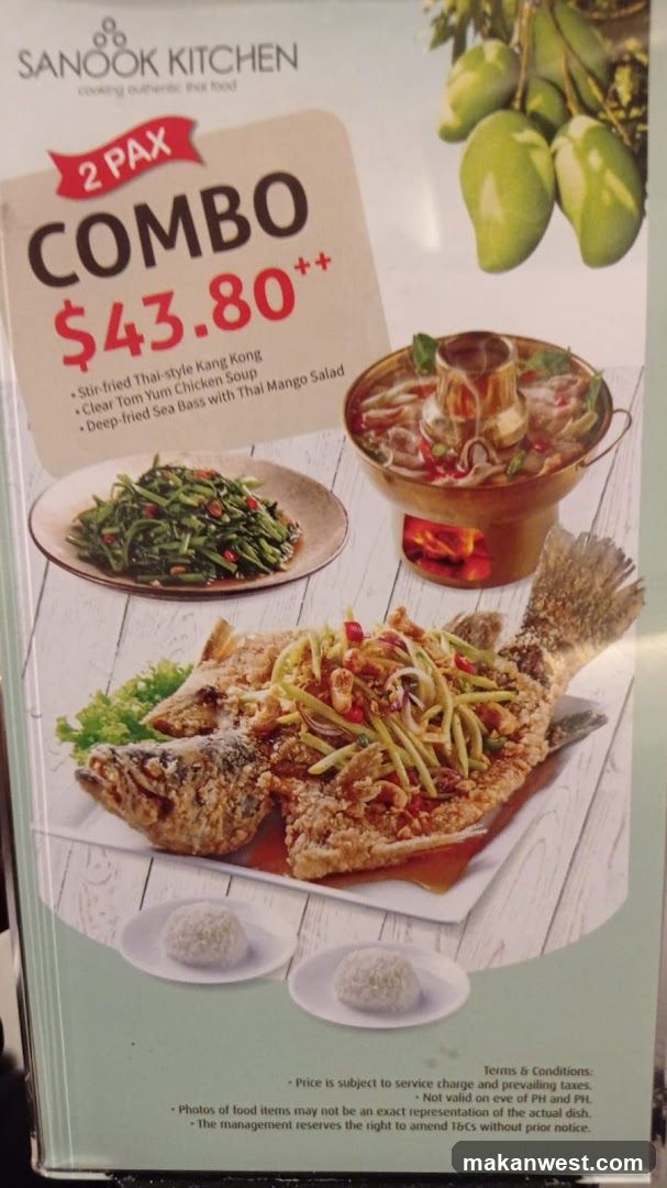 Sanook Kitchen Combo Menu