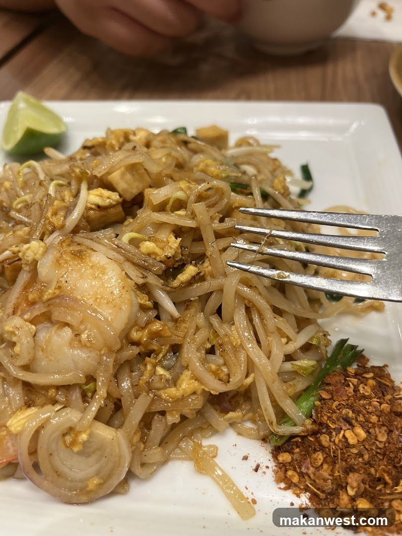 Pad Thai with Shrimp and Chili Flakes