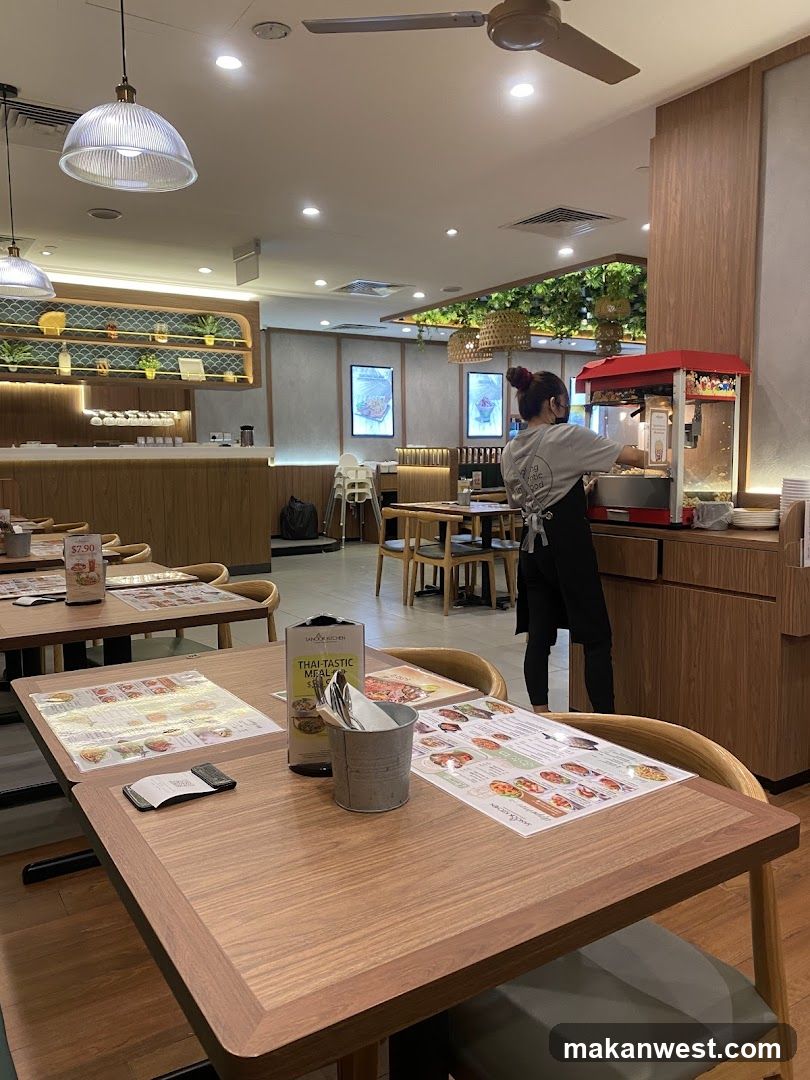 Restaurant Interior with Staff and Tables