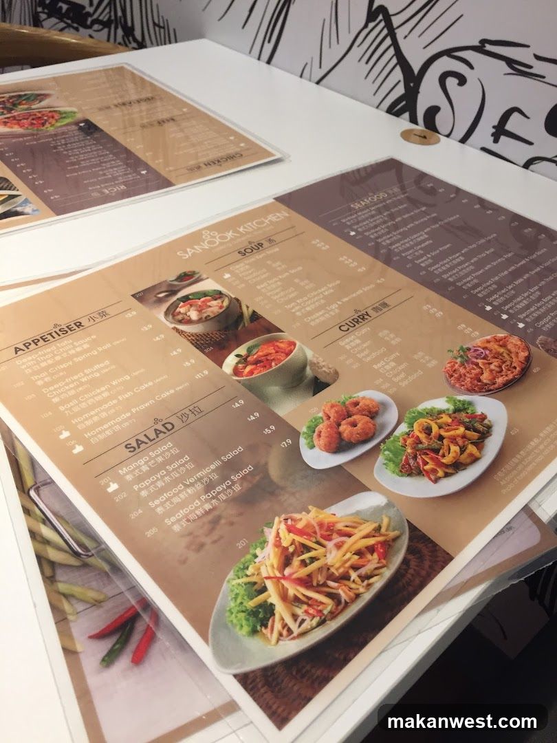 Sanook Kitchen Menu