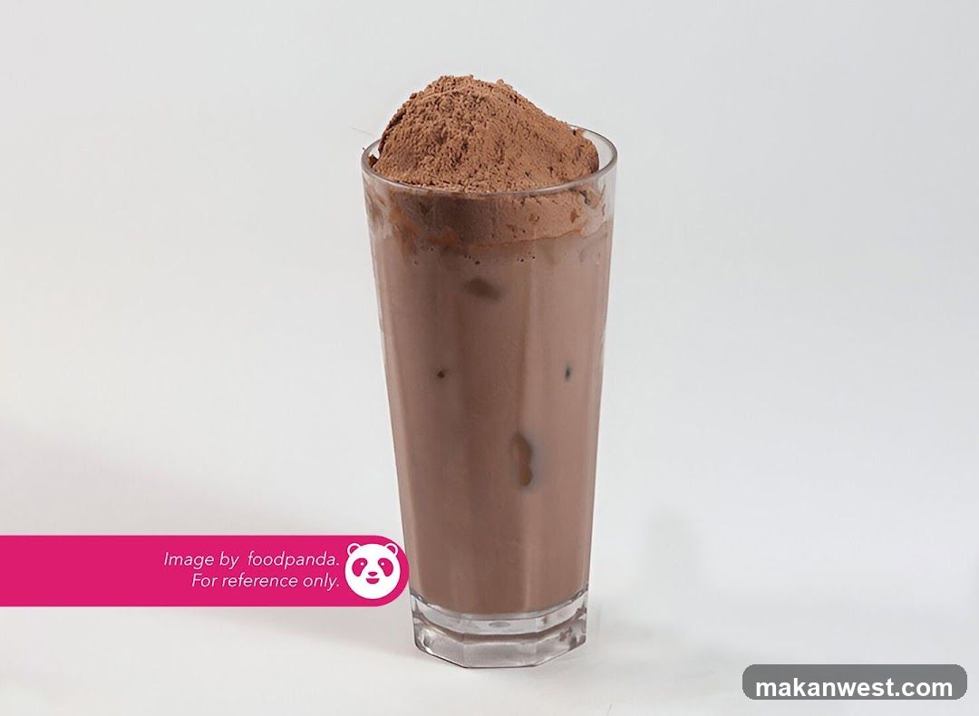 Chocolate Milkshake with Powder Topping