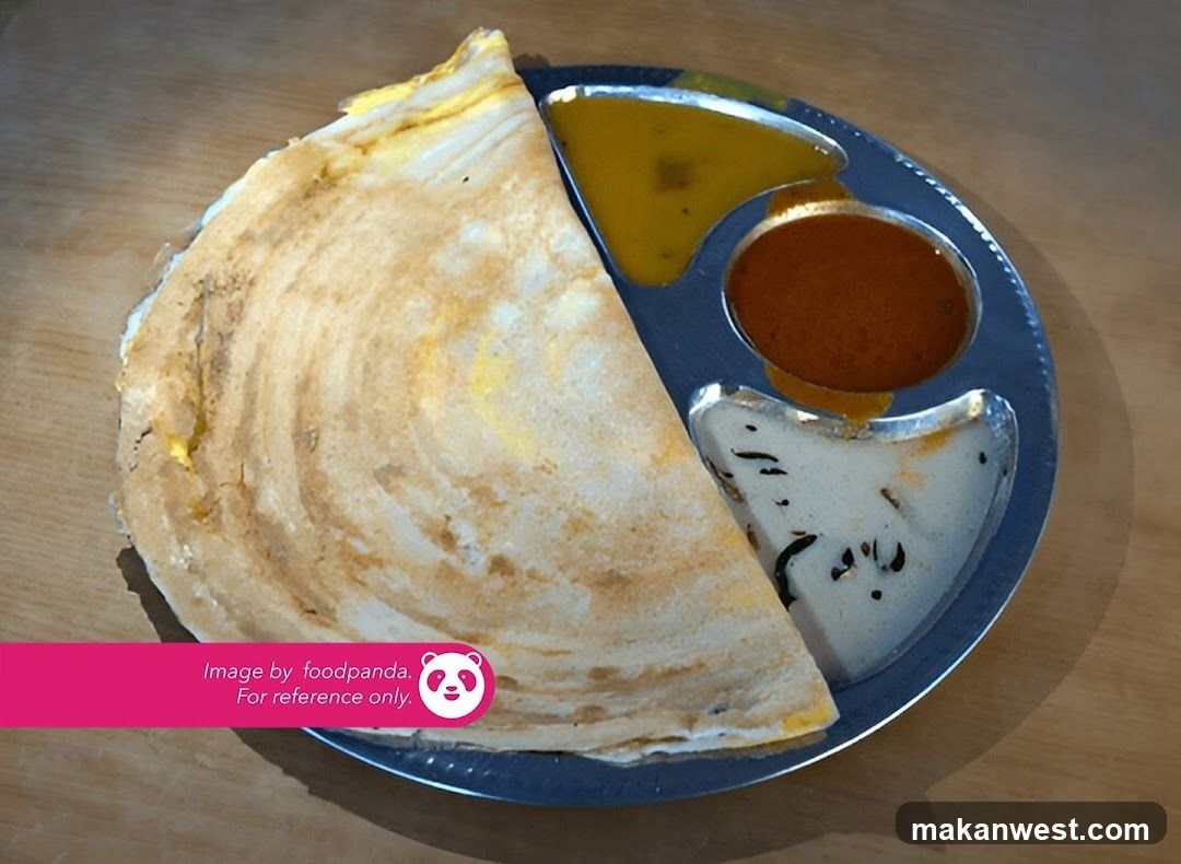Dosa with Sambar and Chutney